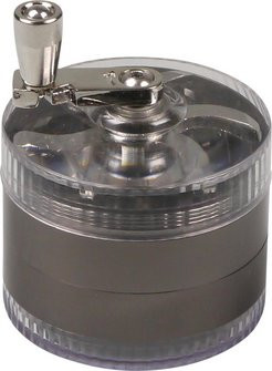 Crusher with crank, set of 4 pieces, metal/plastic Ø 60mm/H47mm