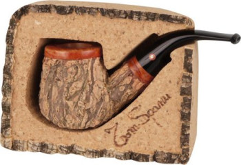 Pipe TOMMASO SPANU with cork casing, bent