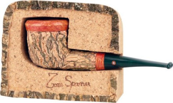 Pipe TOMMASO SPANU with cork casing, straight