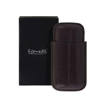Formula Case for 2 robusto cigars, brown