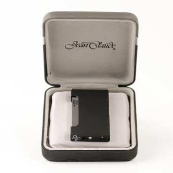 JEAN CLAUDE Jet lighter "Flat Flame", matt black/chrome