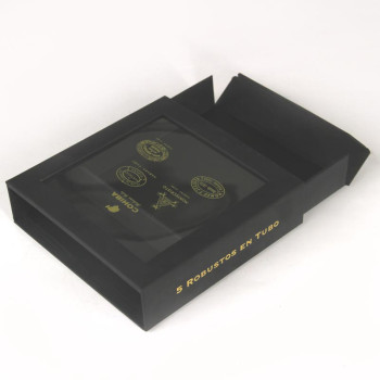 Habanos case for 5 robusto cigars, black