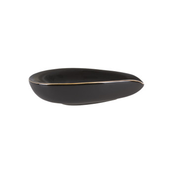 Adorini Ceramic Cigar Ashtray Leaf black - 2