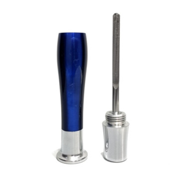 Pfeifenstopfer TALAMONA mit Dorn blau marmoriert/chrom - 2