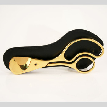 Cigarren-Schere ergonomisch vergoldet