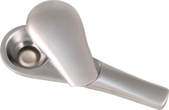 Metal pipe, matte silver with case