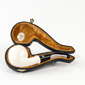 Altinay Block Meerschaum Pipe "Large" smooth Bulldog round