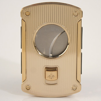 COLIBRI Cigarrenabschneider "Slice" gold/Streifen  24mm