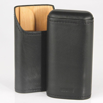 Adorini Cigar Case real leather 2-3 cig.black - 1