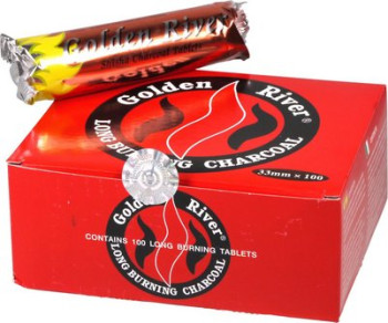 Golden River hookah charcoal small 33mm/10 tablets