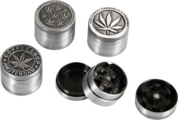 Grinder Metall Mini "Cannabis", 3-tlg. Durchmesser 30mm - 1