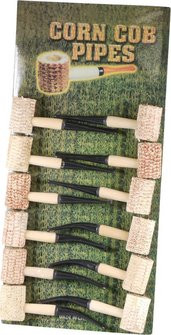Corncob pipe, 6mm bore, assorted
