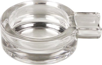 Glass cigar ashtray, transparent, round, 8.5cm/1 shelf