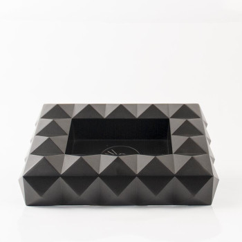 COLIBRI Cigar Ashtray, Metal "Quasar", Black, 6 Rests