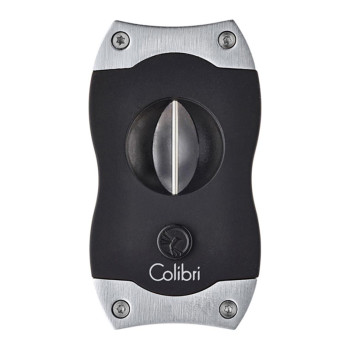 COLIBRI cigar cutter "V-Cut" notch, black/chrome, 23mm