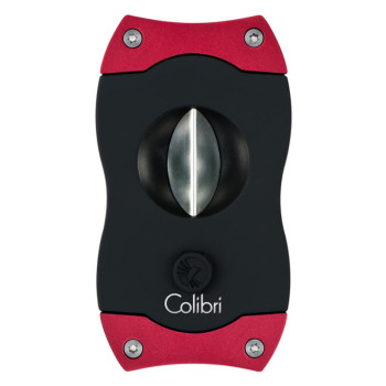 COLIBRI cigar cutter "V-Cut" notch, black/red, 23mm