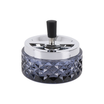 Glass ashtray ZORR, black, 11.9 cm