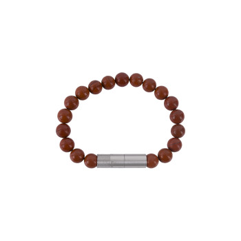 Solo Bracelet Bohrer Steel Red Jasper Size L - 3