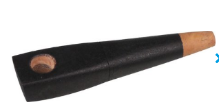 Wooden pipe "Chilly" 12cm Briar wood black sandblasted