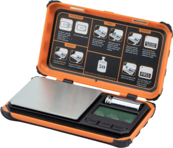 Woodoo pocket scale, yellow, up to 200g, scale in 0.01g increments