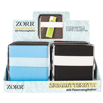 ZORR cigarette case with rubber holder for lighter