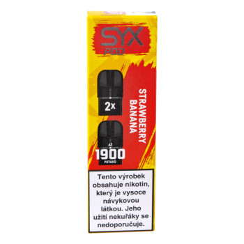 SYX POD Náplň Strawberry Banana 16,5mg 2x2ml