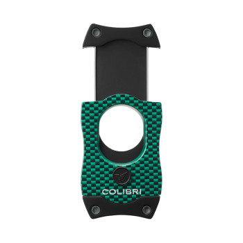 COLIBRI Cigar Cutter "S-Cut II" Carbon Design, Green, 26mm cut