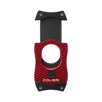 COLIBRI Cigar Cutter "S-Cut II" Carbon Design, red, 26mm cut