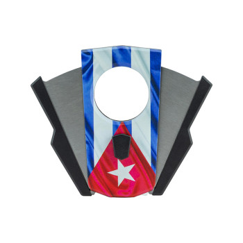 Cigar Cutter "Cuba Flag" double blade, 27mm cut