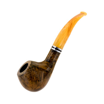 Pipe JEAN CLAUDE reed green/yellow, assorted, acrylic mouthpiece yellow