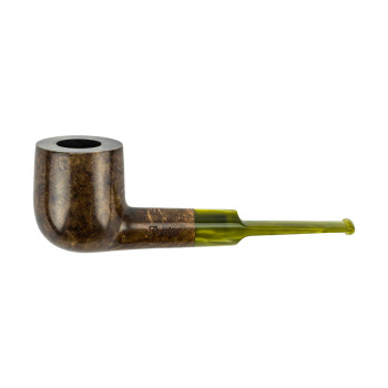 Pipe PASSATORE "Giardino" straight, brown, acrylic mouthpiece green, model 1