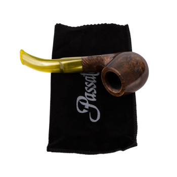 Pfeife PASSATORE "Giardino" gebog.braun Acrylmundst. grün Modell 3 - 2