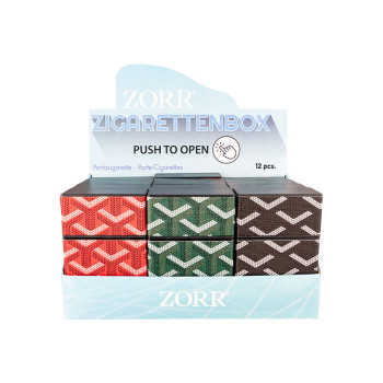 ZORR cigarette box PU push open, assorted