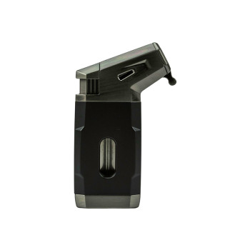 Passatore Jet Lighter + V-cut Cutter "Viking" Dark Gun/black