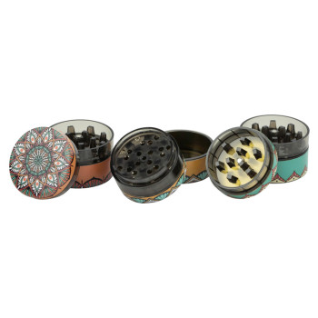Grinder Metal/plastic, wood look, 3-piece assorted set, Ø 55mm/H40mm - 2