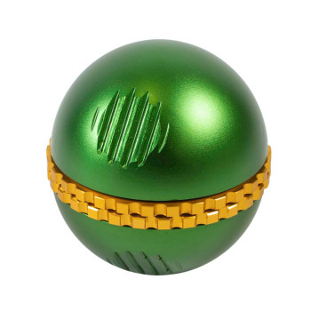Grinder Alu "Ball" green/gold 4-piece set Ø 62mm/H64mm