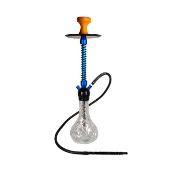 Shisha "Alima" transparent, Aluminium blue 1er/ 65cm