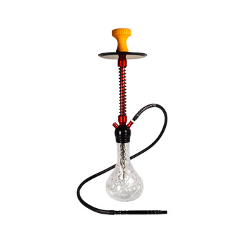 Shisha "Alima" transparent, Aluminium red 1er/ 65cm
