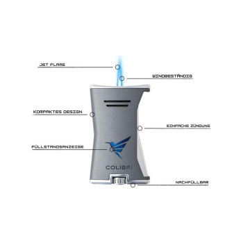 COLIBRI Lighter Slim red/gold - 2