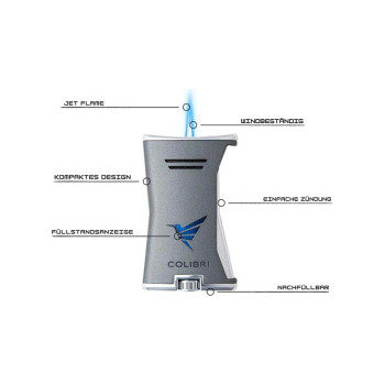 COLIBRI Lighter Slim marine/gold - 2