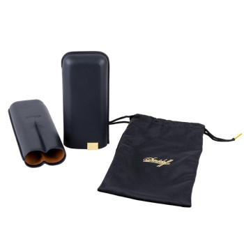 Davidoff case XL-2 blue/gold leather - 2