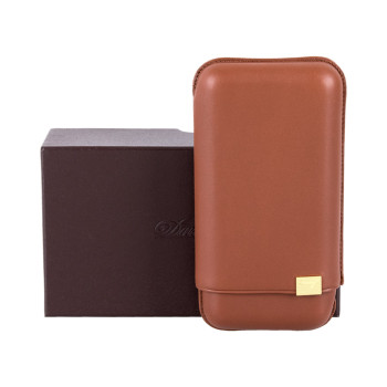 Davidoff case XL-3 brown/gold leather
