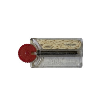 Vial with a wick and 7 stones