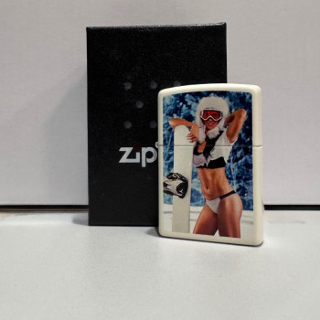 Zippo weiß color "Snowboard Babe" 60000052